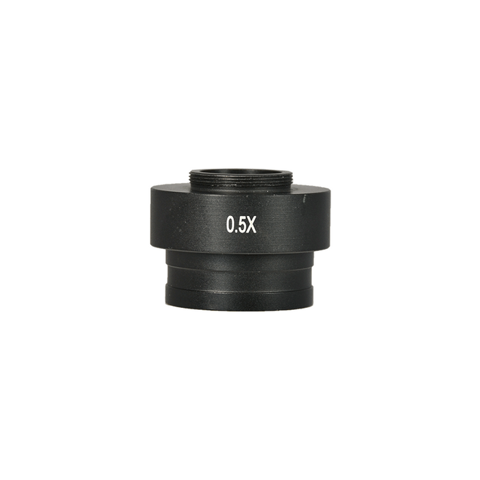 0.5X Adjustable Microscope Camera Coupler C-Mount Adapter 36mm, SKU BM03014142, three quarter front view