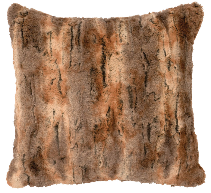 Amber Fox Faux Fur Pillow - 18x18