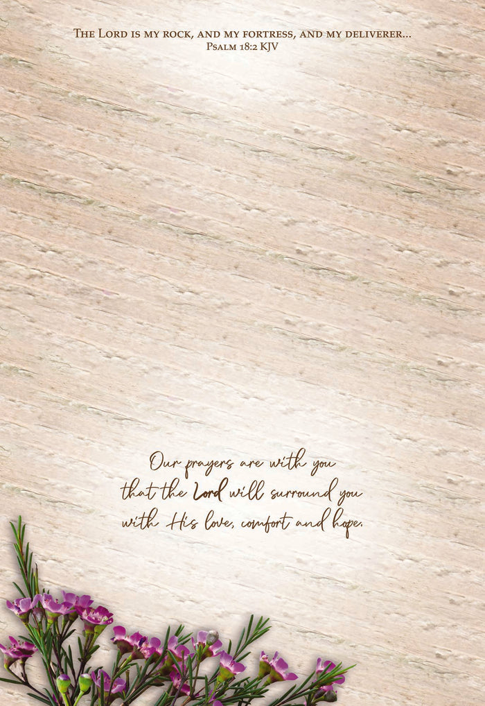 Christian Sympathy Cards by Shared Blessings | Rustic Flowers | 12 Boxed Sympathy Cards