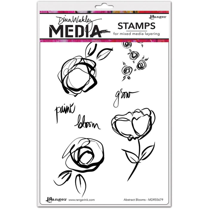 Dina Wakley - Abstract Blooms Stamp Set
