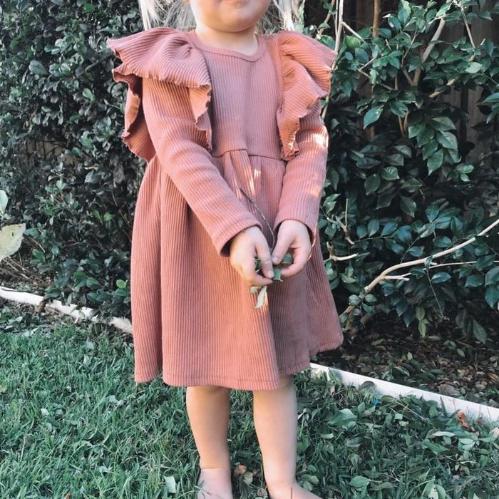 'Eloise' Ribbed Dress - Ginger