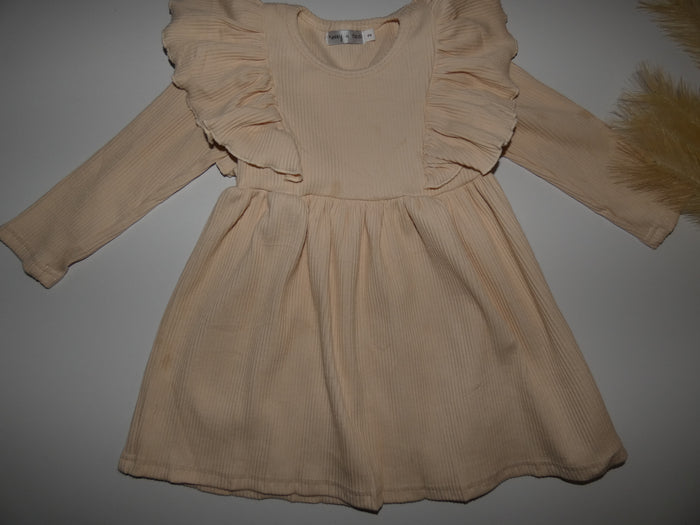 'Eloise' Ribbed Dress - Wheat