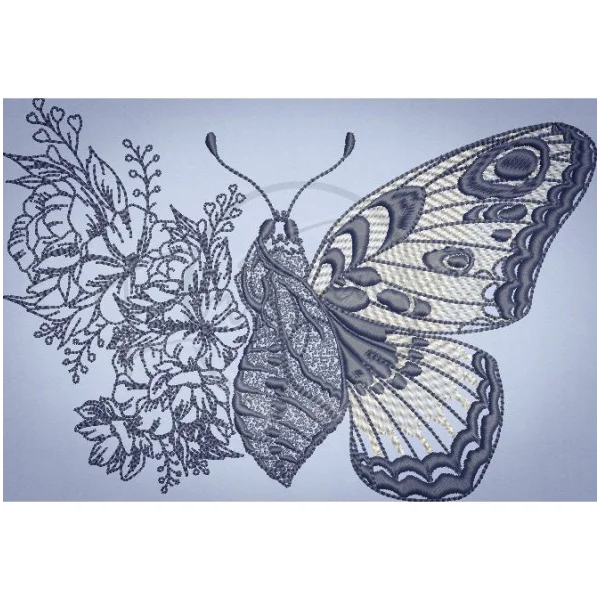 Flowery Butterfly 4.73 X 6.95