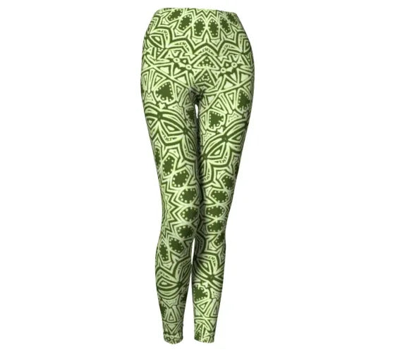 Green Mandala Yoga Pant - Yelena Noah Designs