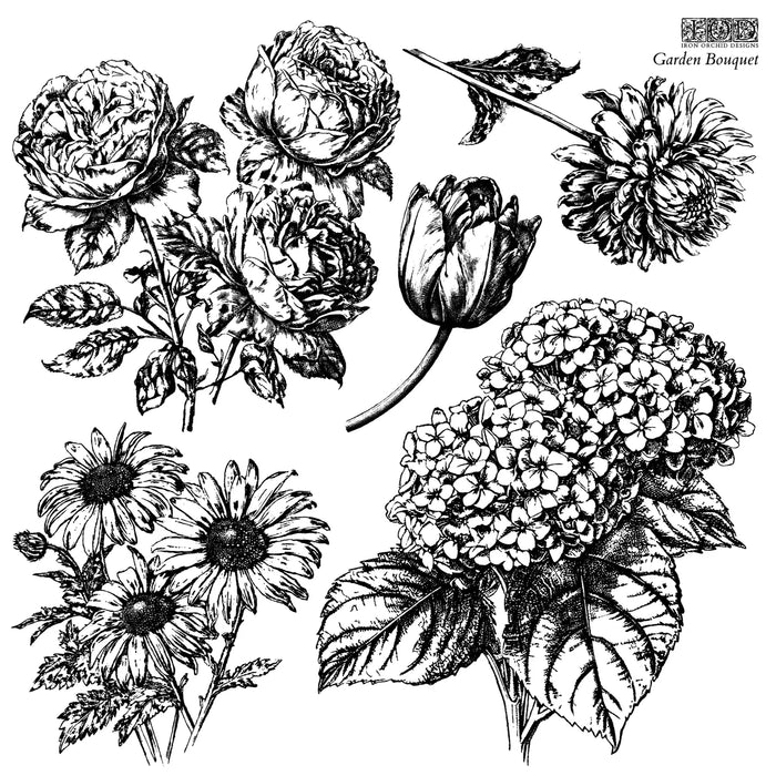 Iron Orchid Décor Stamp Set - 12x12 - Garden Bouquet