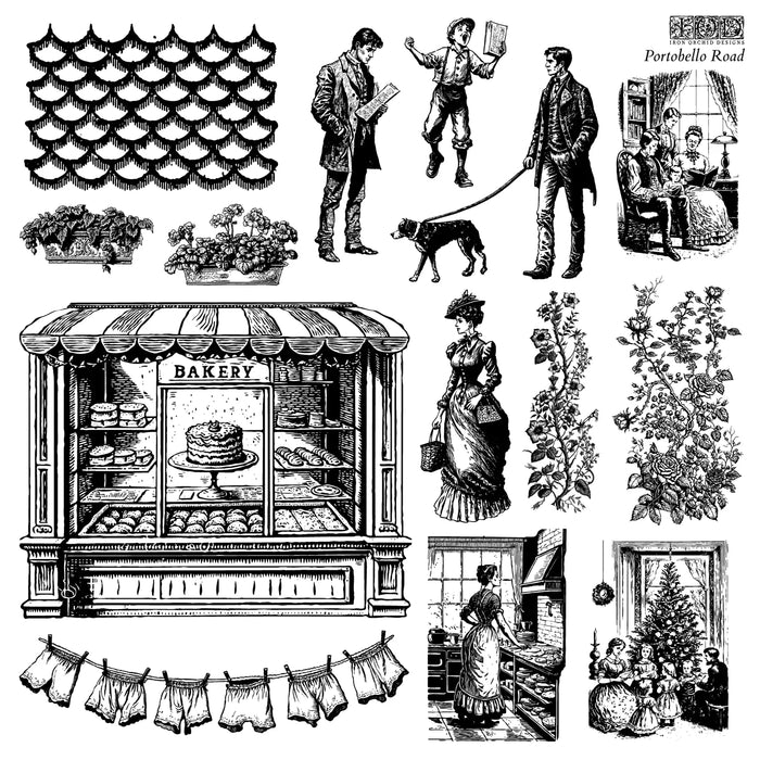 Iron Orchid Décor Stamp Set - 12x12 - Portobello Road