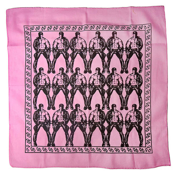 Leather Man Clone — Art by Dom “Etienne” Orejudos - Horizontal Pattern pink bandana