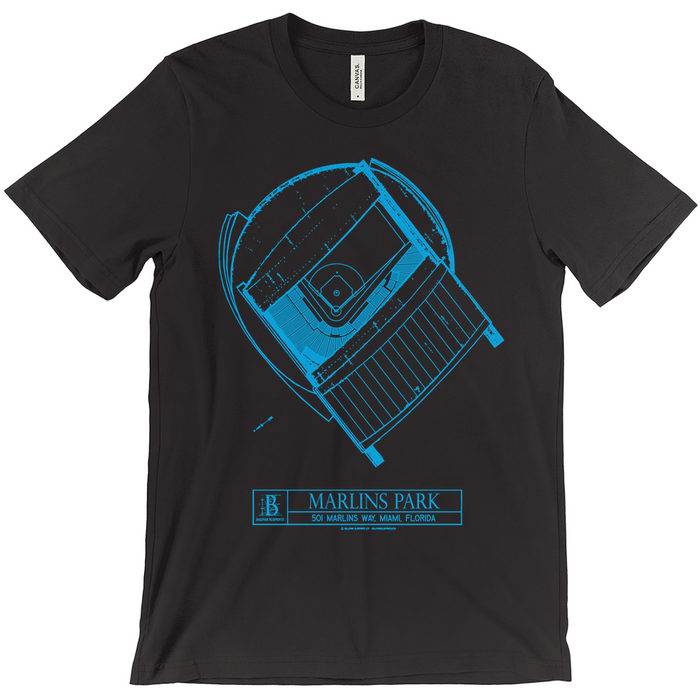 Miami Marlins - Marlins Park (Black) Team Colors T-shirt