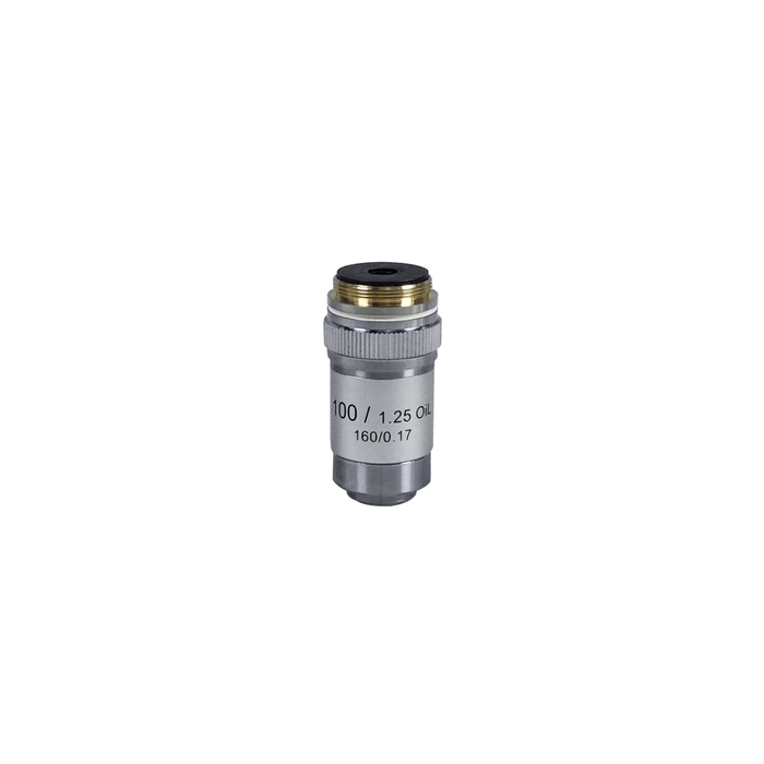 Objective Working Distance 0.198mm 100X Achromatic Objective, SKU BM02503811, three quarter front view