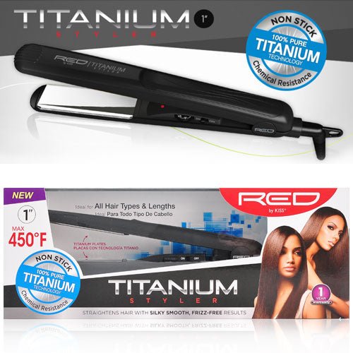 Red By Kiss Titanium Flat Iron - ikatehouse