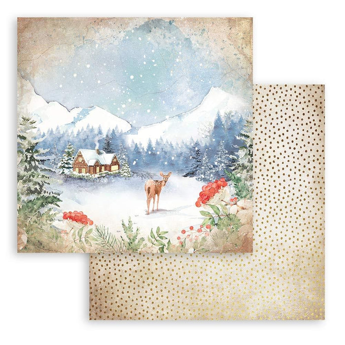 Stamperia Double-Sided Paper Pad 6"X6" 10/Pkg - Home for the Holidays