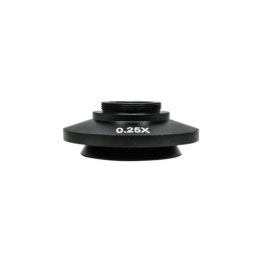 0.25X Microscope Camera Coupler C-Mount Adapter 42mm, SKU BM03044111, three quarter front view