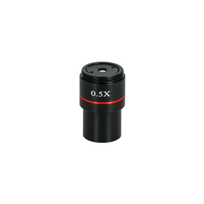 0.5X Microscope Camera Coupler for C-Mount to 23.2mm Eyetube, SKU CP02061301, three quarter front view