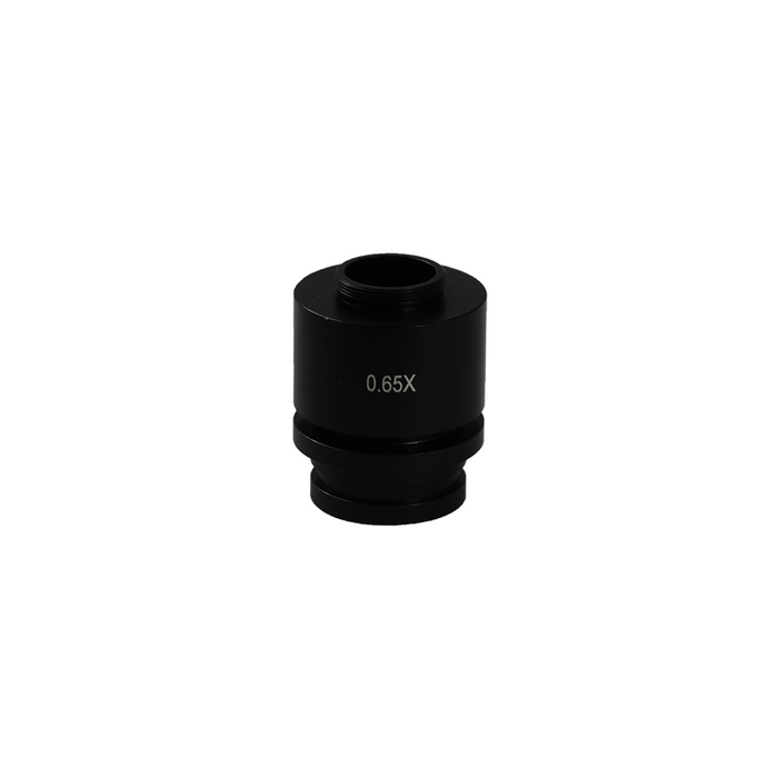 0.65X Adjustable Microscope Camera Coupler C-Mount Adapter 36mm, SKU BM03014151, three quarter front view