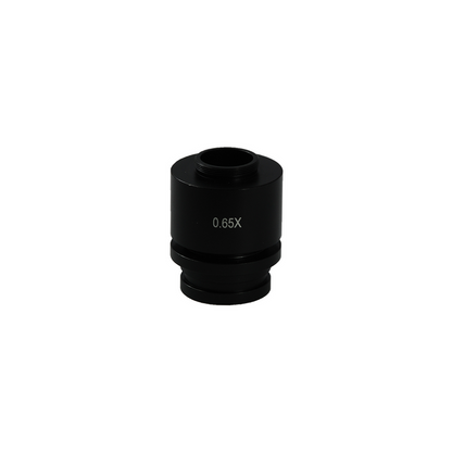 0.65X Adjustable Microscope Camera Coupler C-Mount Adapter 36mm, SKU BM03014151, three quarter front view
