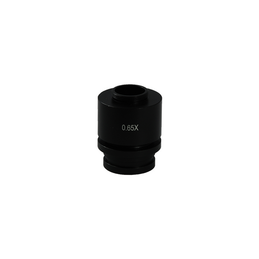 0.65X Adjustable Microscope Camera Coupler C-Mount Adapter 36mm, SKU BM03014151, three quarter front view