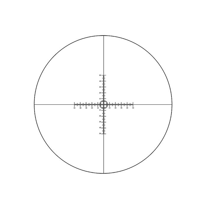 10mm/100 Div  Crosshair Scale Reticle ( Dia. 24mm), SKU RT20104164, three quarter front view