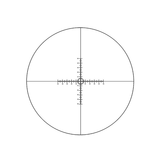 10mm/100 Div  Crosshair Scale Reticle ( Dia. 24mm), SKU RT20104164, three quarter front view