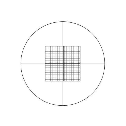 10x10mm/20x20 Net Grid, 10mm/200 Div Net Grid Reticle ( Dia. 24mm), SKU RT20105162, three quarter front view