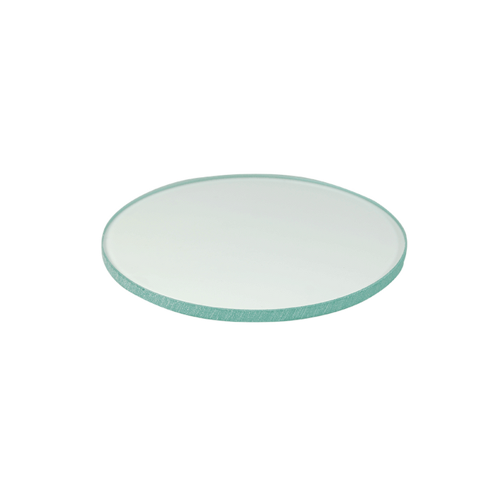 124mm Clear Glass Microscope Stage Plate (4 7/8 inch Diameter), SKU SA04141402, three quarter front view