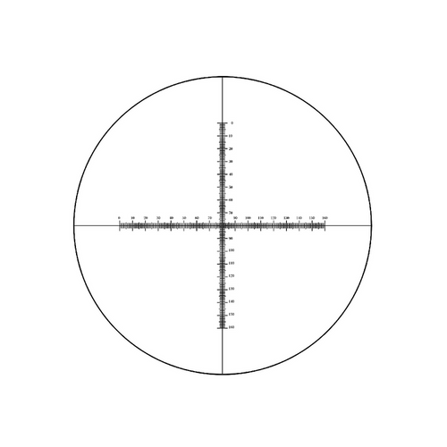 16mm/160 Div  Crosshair Scale Reticle ( Dia. 24mm), SKU RT20104165, three quarter front view