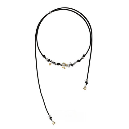 1STXULIE Bad Cat Collection Niche Gothic Choker Necklace T4499