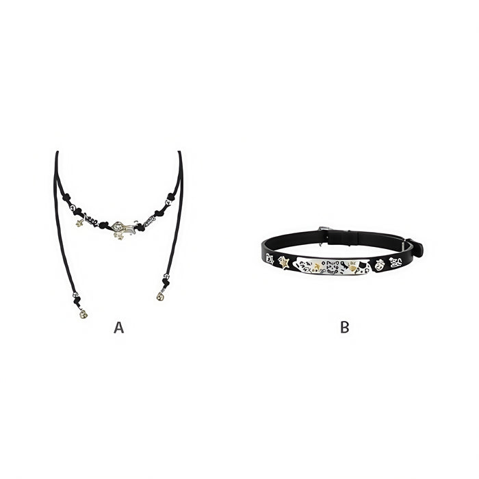 1STXULIE Bad Cat Collection Niche Gothic Choker Necklace T4499