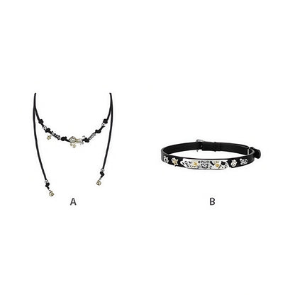 1STXULIE Bad Cat Collection Niche Gothic Choker Necklace T4499