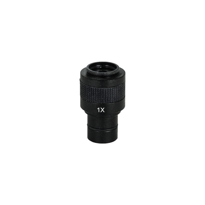 1X Microscope Camera Coupler for C-Mount to 23.2mm Eyetube, SKU CP02061501, three quarter front view