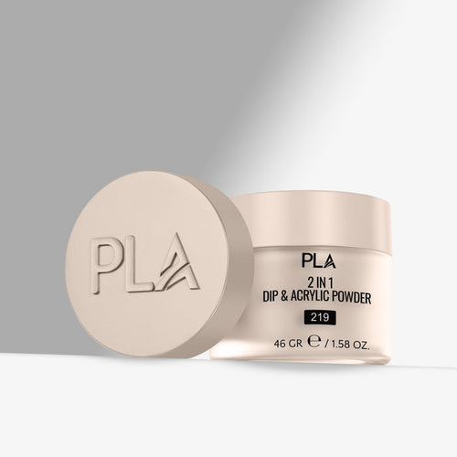PLA 2 in 1 Dip & Acrylic Powder container on a light gray background