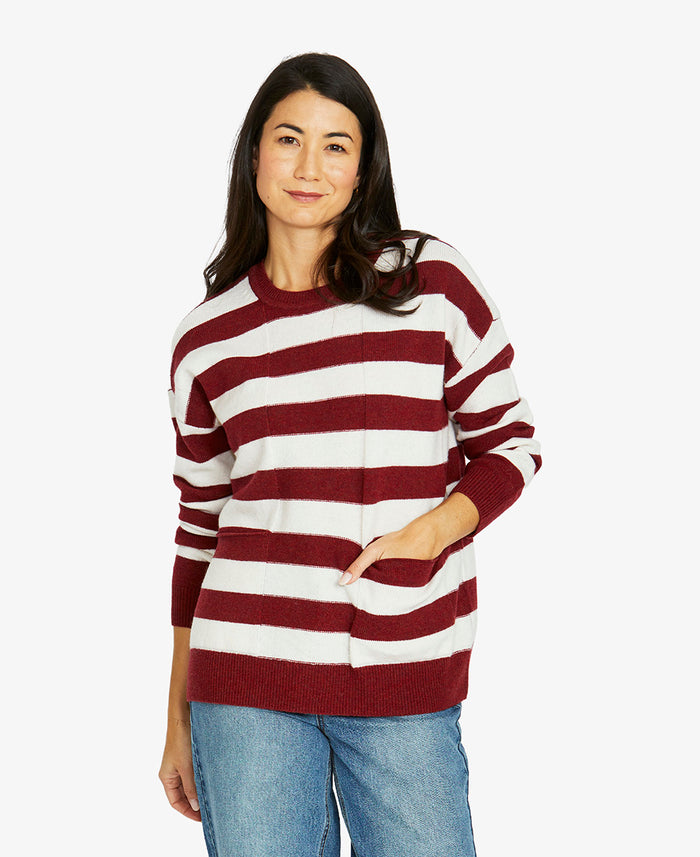2 Pocket Stripe Pullover