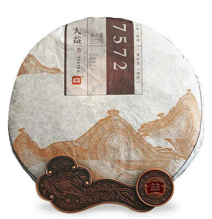 2014 DaYi "7572" Cake 357g Puerh Shou Cha Ripe Tea - King Tea Mall