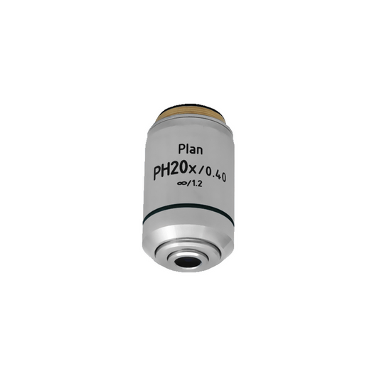 20X Infinity-Corrected Long Working Distance Plan Achromatic Microscope Objective Lens Working Distance 5.1mm, SKU PH13063431, three quarter front view