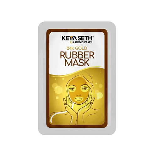 24K Gold Rubber Facial Mask for Brightening & Whitening Enriched with Aloe Vera & Chamomile Extract - Keya Seth Aromatherapy