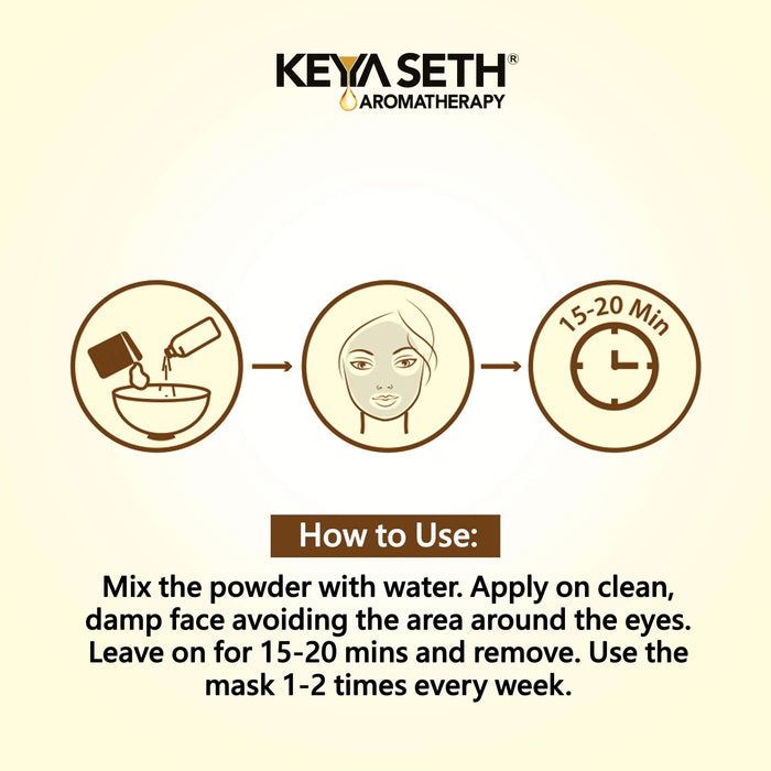 24K Gold Rubber Facial Mask for Brightening & Whitening Enriched with Aloe Vera & Chamomile Extract - Keya Seth Aromatherapy
