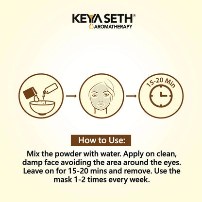 24K Gold Rubber Facial Mask for Brightening & Whitening Enriched with Aloe Vera & Chamomile Extract - Keya Seth Aromatherapy