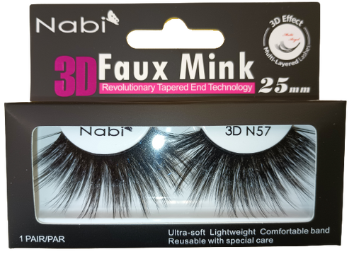 3D N57 - Nabi 3D Faux Mink Eyelash 25mm