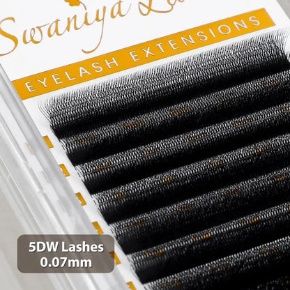 5D W-Shape Clover Lashes 0.07mm| Swaniya Lashes