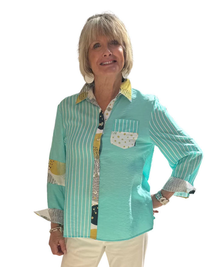 Shana Striped Shirt with Print