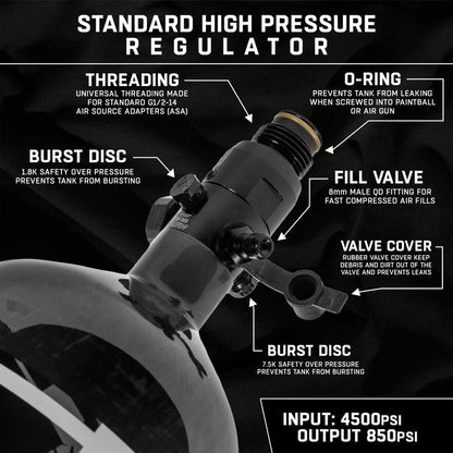 AeroLite Carbon Fiber Tank - 68ci / 4500psi  - Smoke