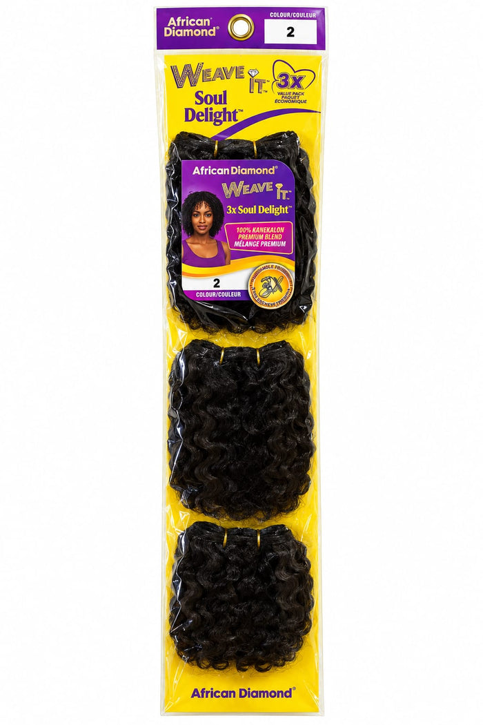 African Diamond Weave It 3X Soul Delight – 100% Kanekalon Premium Blend