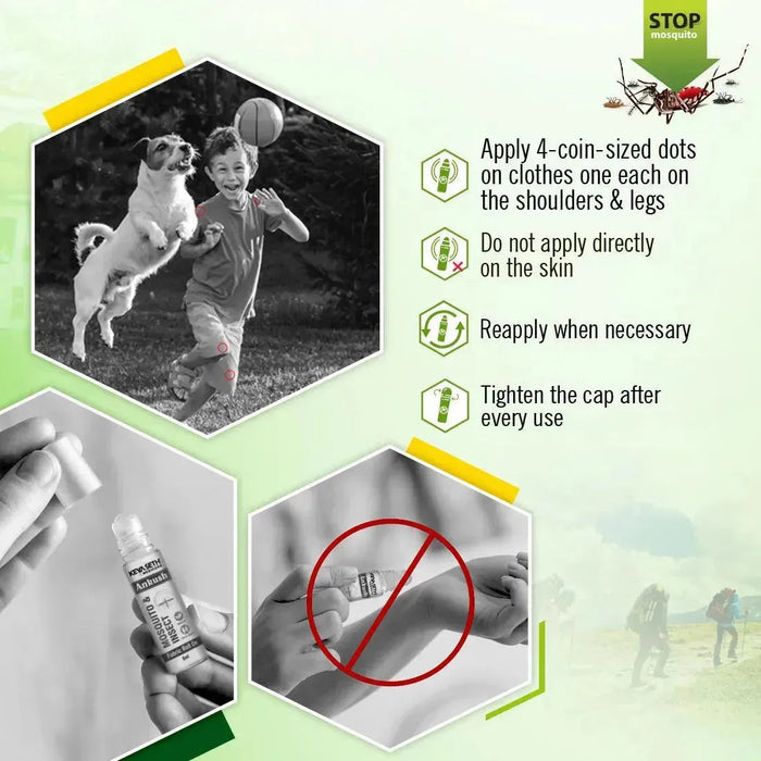 Ankush Mosquito & Insect Fabric Roll On with Citronella, Lemongrass & Eucalyptus Oil Non-Toxic & No DEET Formula - Safe for Baby - Keya Seth Aromatherapy
