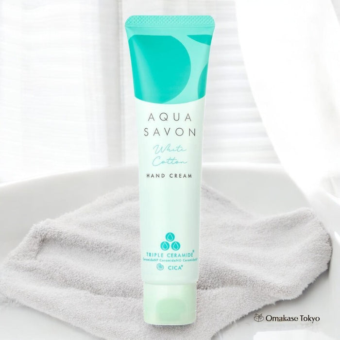 Aqua Savon Moisturizing Cica Hand Cream White Cotton Fragrance 45g
