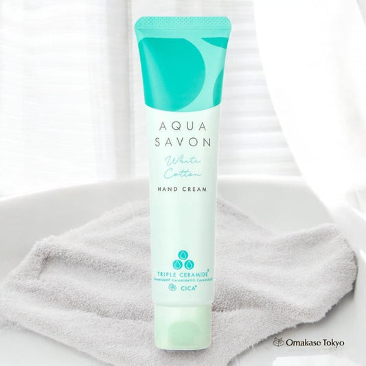 Aqua Savon Moisturizing Cica Hand Cream White Cotton Fragrance 45g