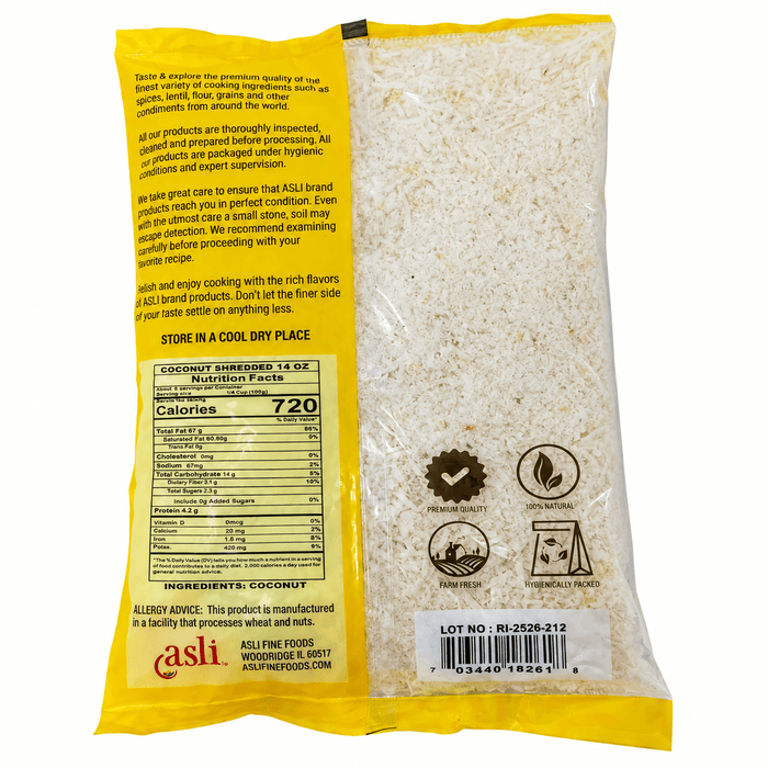 Asli Premium Coconut Shredded | Rich Tropical Flavor - Yado African & Caribbean Market