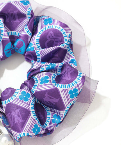 Aura Monogram Charm Scrunchie