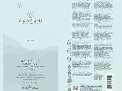 Awapuhi Wild Ginger by Paul Mitchell Nourishing Shampoo, Ultra Rich, Color-Safe Formula, For Dry, Damaged + Color-Treated Hair