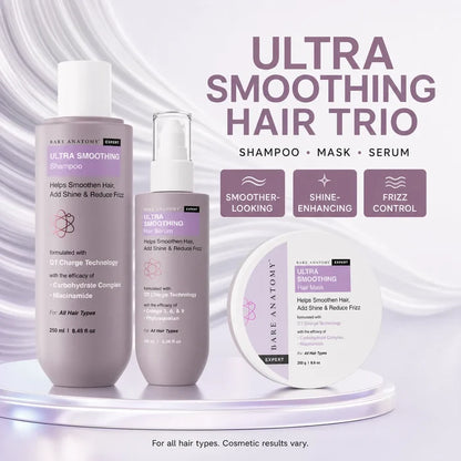 Bare Anatomy Ultra Smoothing Hair Trio – Shampoo, Mask & Serum