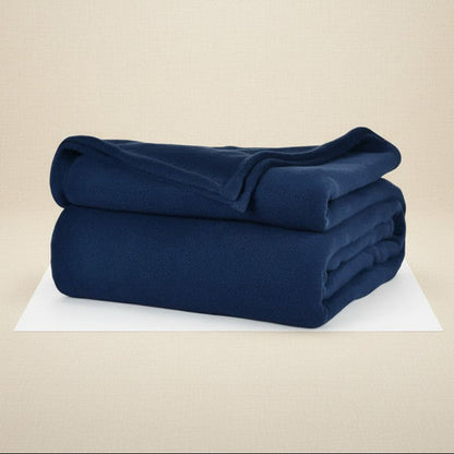 Fleece Blankets / Navy / Full/Queen 90"X90" 2 PK