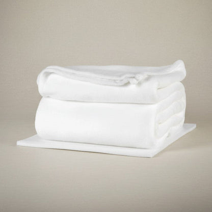 BHM Collection Light Weight Fleece Blankets White - Rifz Textiles Inc